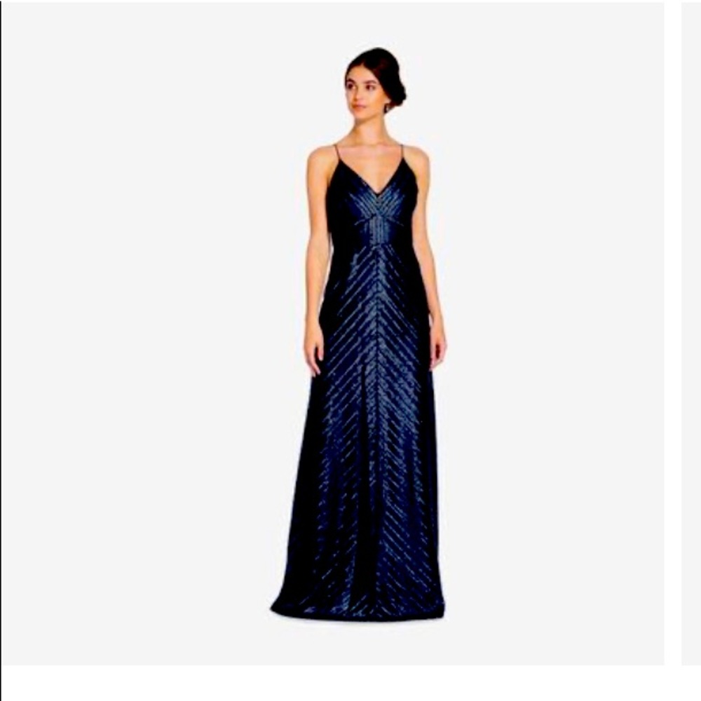 Adrianna Pappell Dress - Navy Blue